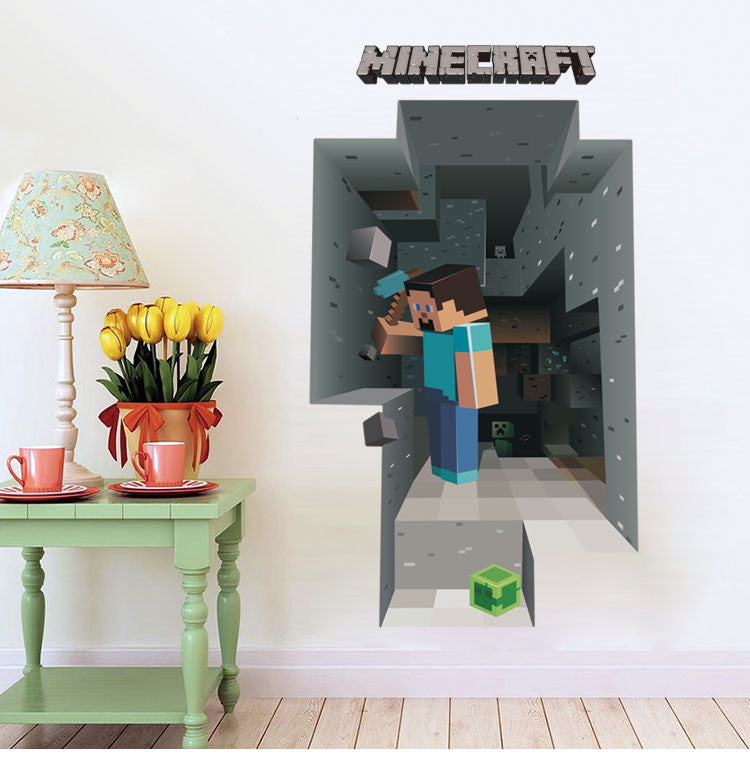 3D Minecraft Mining Wall paper - Nest of Design