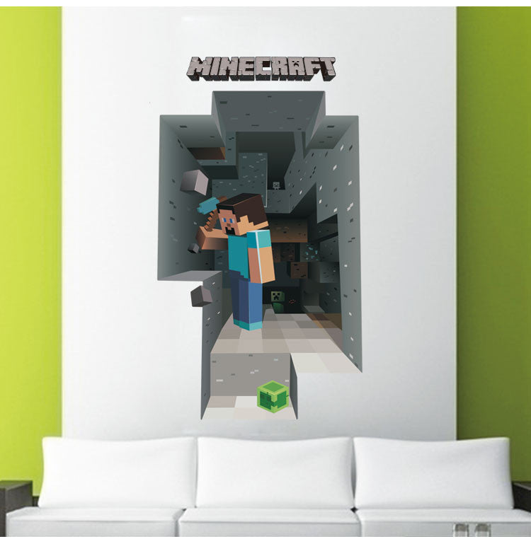 3D Minecraft Mining Wall paper - Nest of Design