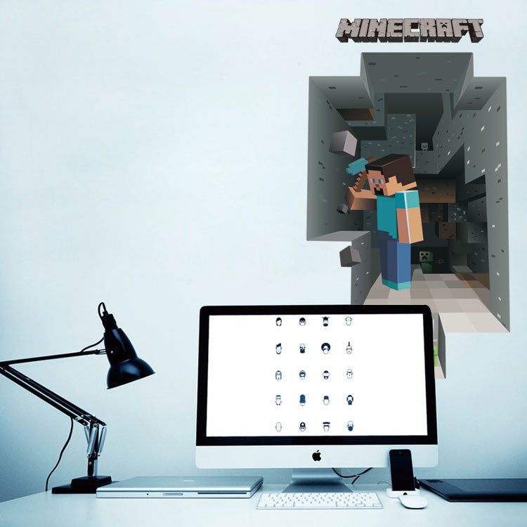 3D Minecraft Mining Wall paper - Nest of Design