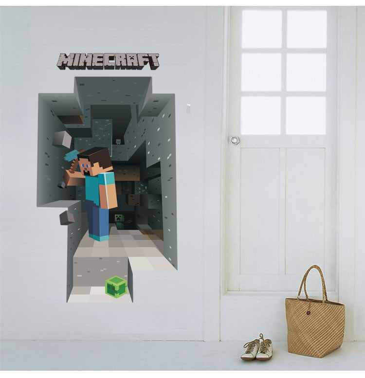 3D Minecraft Mining Wall paper - Nest of Design