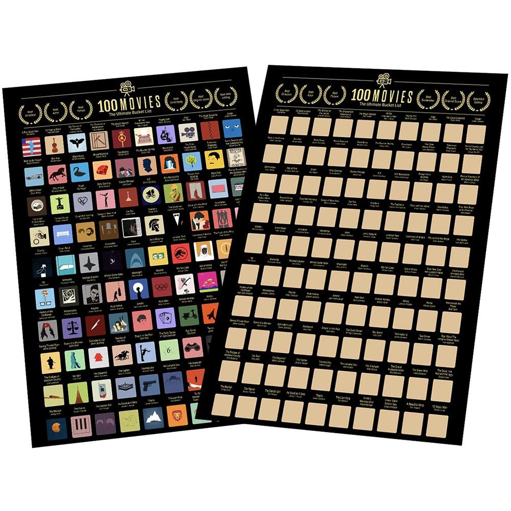 100 Movies Scratch Poster - Nest of Design