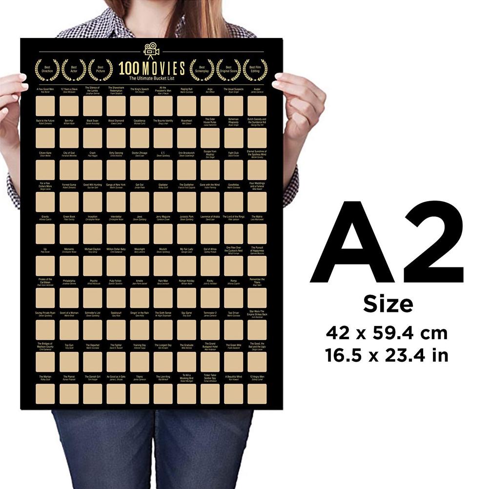 100 Movies Scratch Poster - Nest of Design