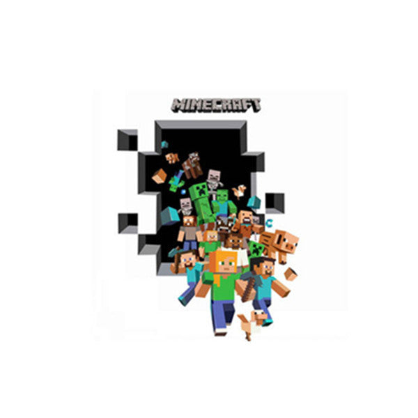 3D Minecraft Run away Wall paper - Nest of Design