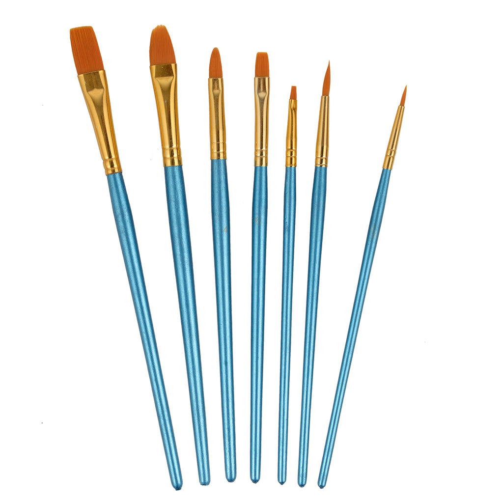 50-Pcs Paint Brushes Nylon Hair - Nest of Design