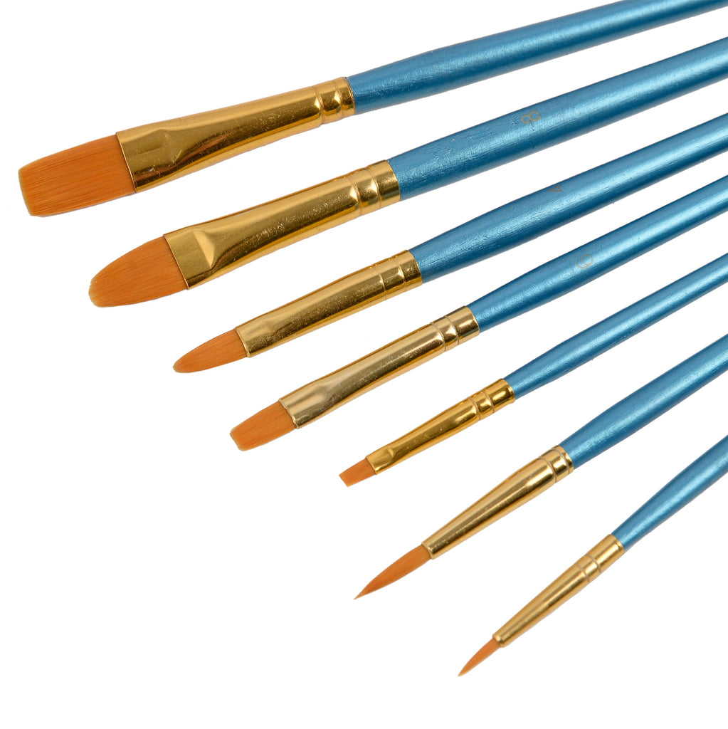 50-Pcs Paint Brushes Nylon Hair - Nest of Design