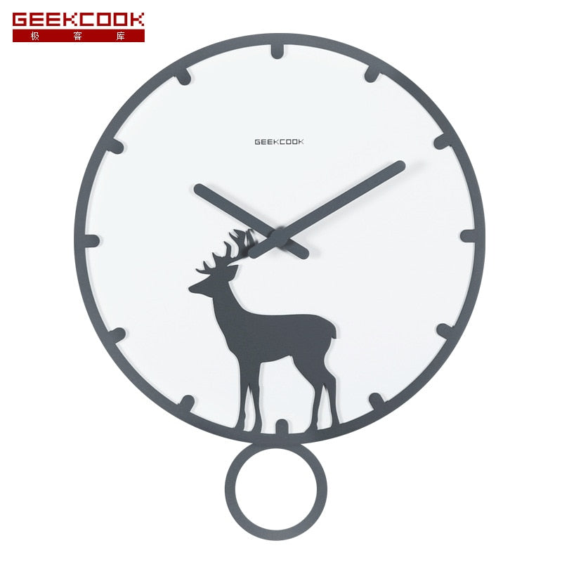 Geekcook 14'' 3D Deer 🦌Wall Clock - Nest of Design