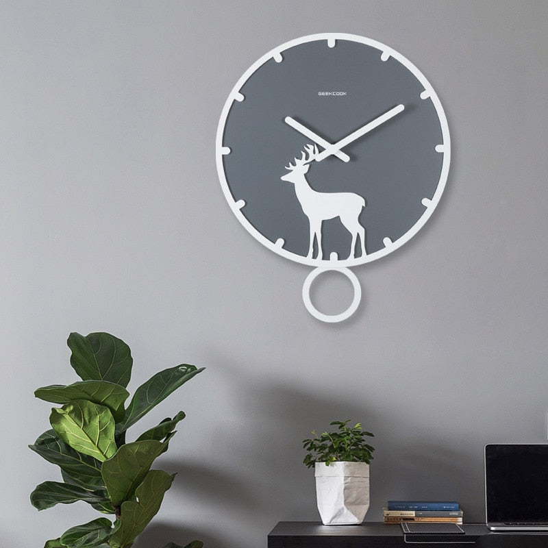 Geekcook 14'' 3D Deer 🦌Wall Clock - Nest of Design