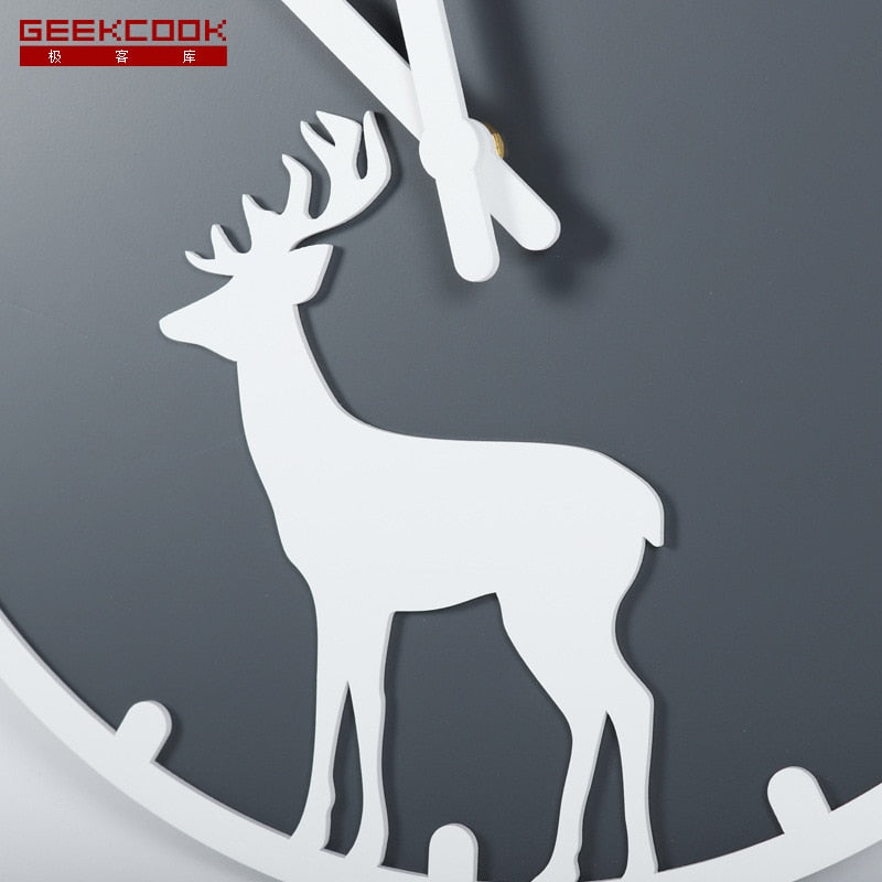 Geekcook 14'' 3D Deer 🦌Wall Clock - Nest of Design