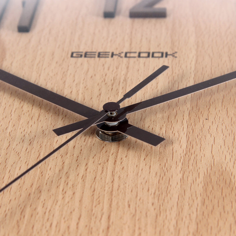 Geekcook 12'' Wood Modern Simple Wall Clock - Nest of Design