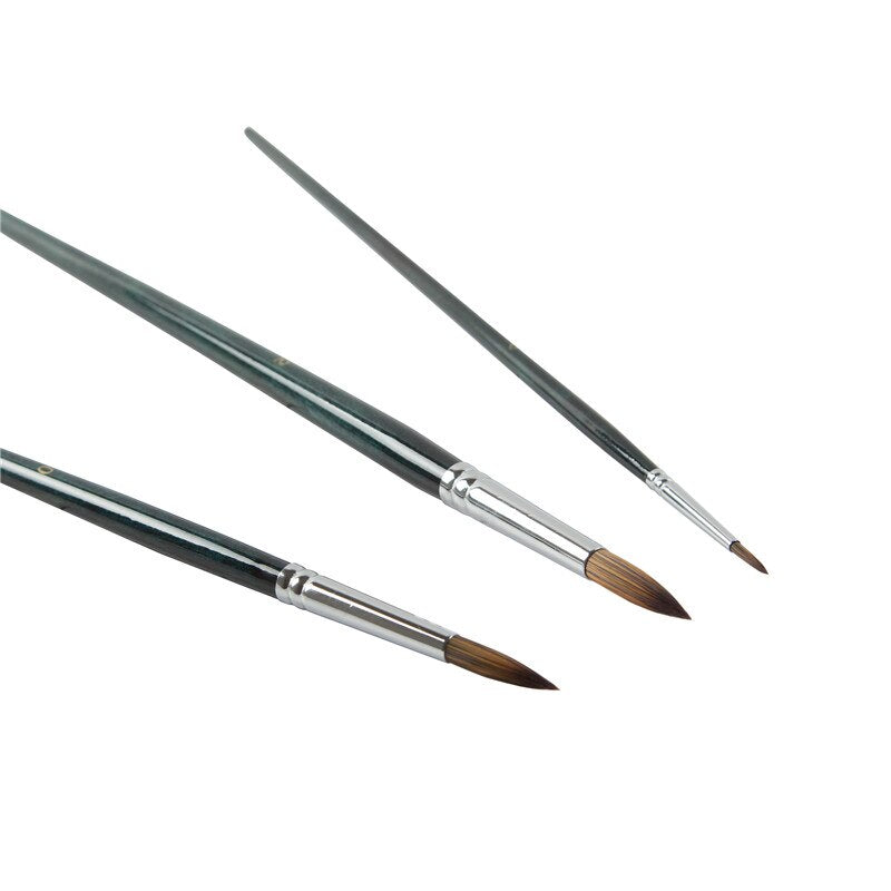 6-Pcs Nylon Hair Long Handle Oil Acrylic Watercolor Paint Brush Set - Nest of Design