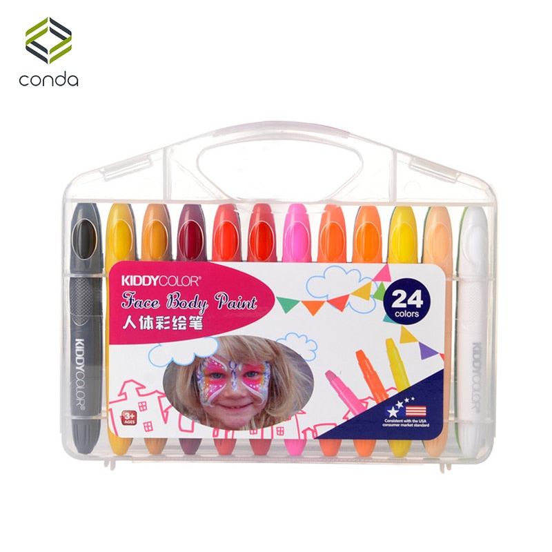 CONDA Professional Face Paint Marker 24 Colors Non-Toxic Body Crayons - Nest of Design