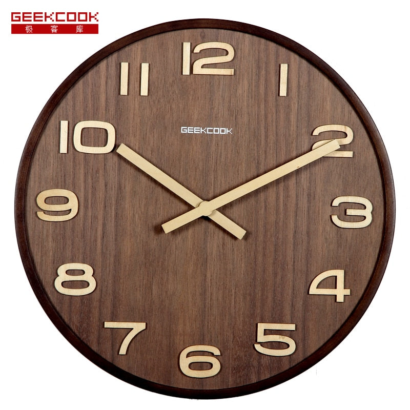 Geekcook 14''/12'' Wooden Wall Clock - Nest of Design