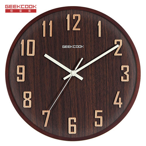 Geekcook 12'' Wood Modern Simple Wall Clock - Nest of Design