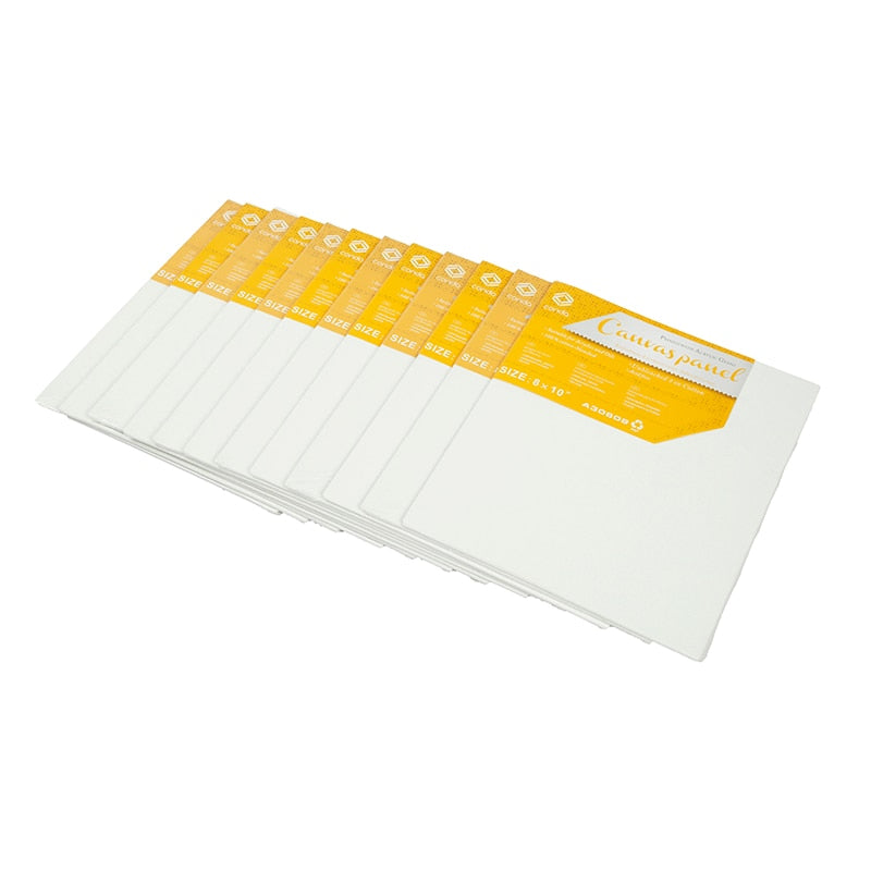 CONDA 12-Pcs Acid Free 20x25.4cm Canvas Board (White) - Nest of Design