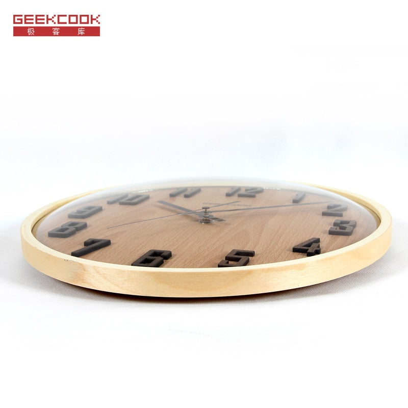 Geekcook 12'' Wood Modern Simple Wall Clock - Nest of Design