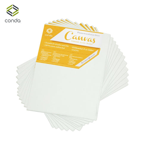 CONDA 12-Pcs Acid Free 20x25.4cm Canvas Board (White) - Nest of Design