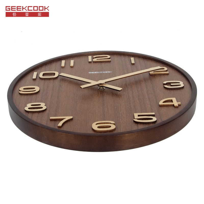 Geekcook 14''/12'' Wooden Wall Clock - Nest of Design