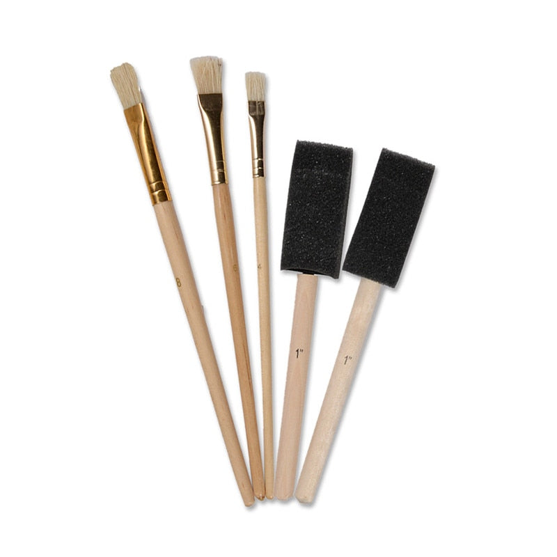 Starter Paint Brush Set Kit 25-piece Assorted Sizes - Nest of Design