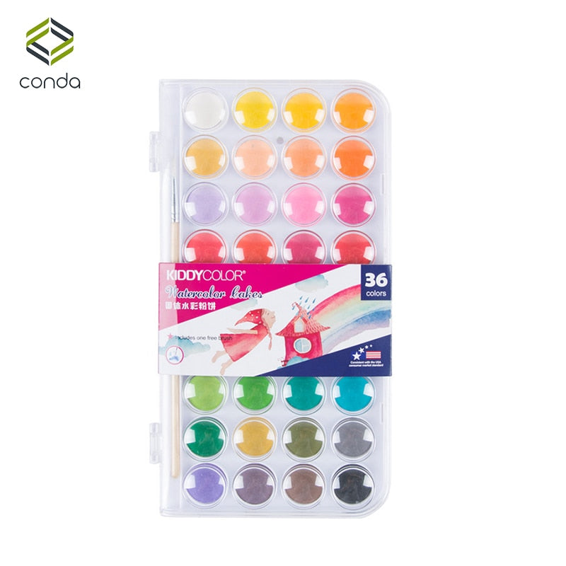 Conda 36 Colors Solid Watercolor Painting Pigment - Nest of Design