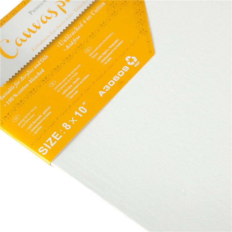 CONDA 12-Pcs Acid Free 20x25.4cm Canvas Board (White) - Nest of Design