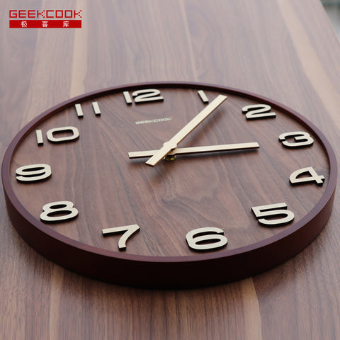 Geekcook 14''/12'' Wooden Wall Clock - Nest of Design