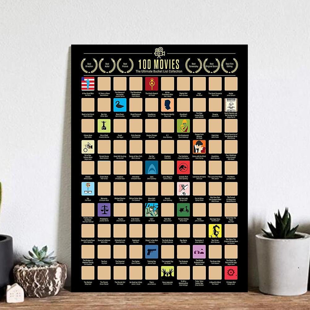100 Movies Scratch Poster - Nest of Design