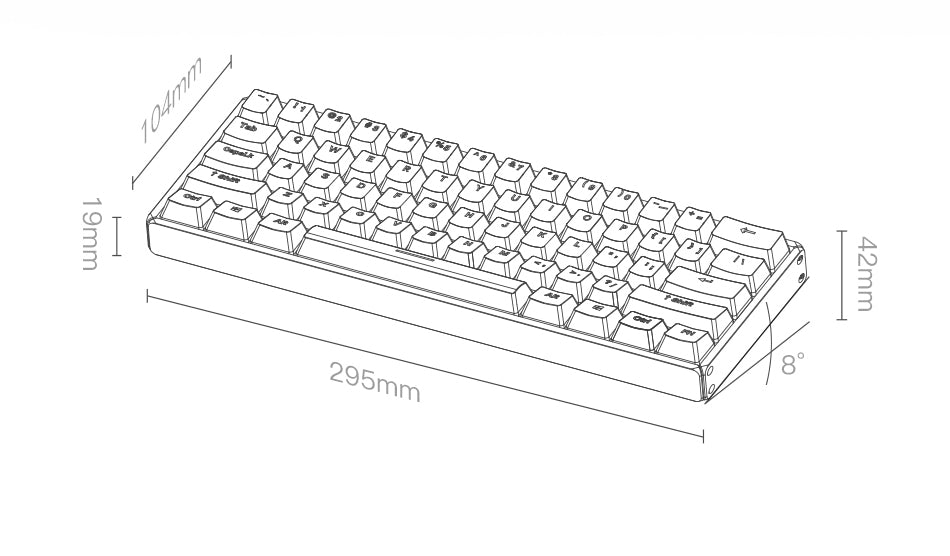 iQunix F60W wired mechanical keyboard 60% metal shell full key no punch PBT key cap cherry axis - Nest of Design