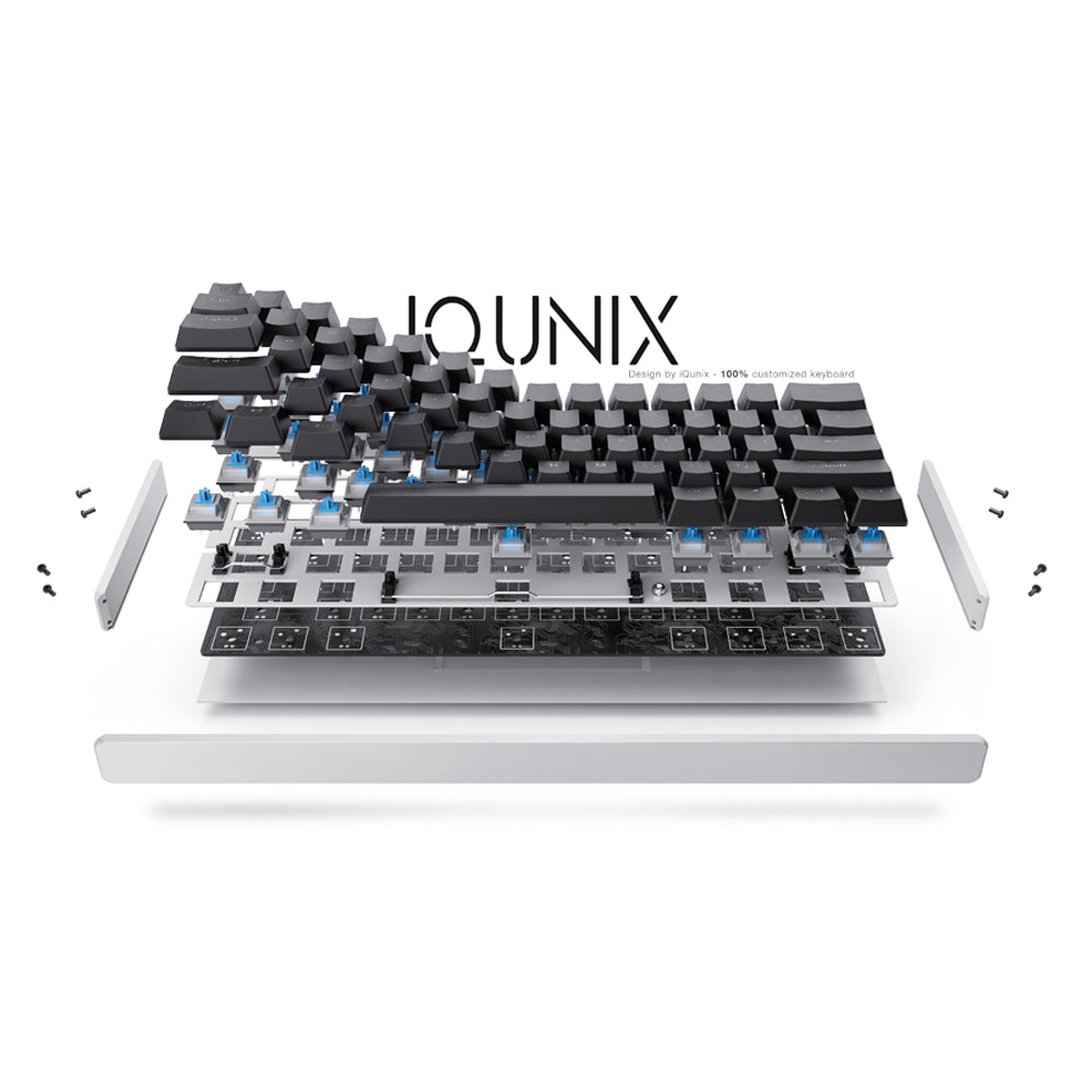 iQunix F60W wired mechanical keyboard 60% metal shell full key no punch PBT key cap cherry axis - Nest of Design