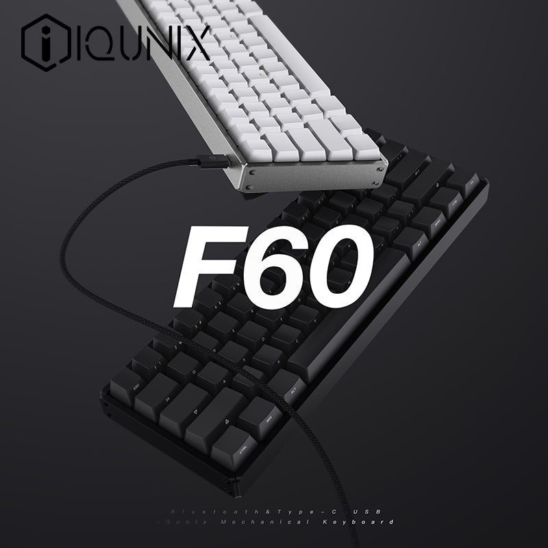 iQunix F60W wired mechanical keyboard 60% metal shell full key no punch PBT key cap cherry axis - Nest of Design