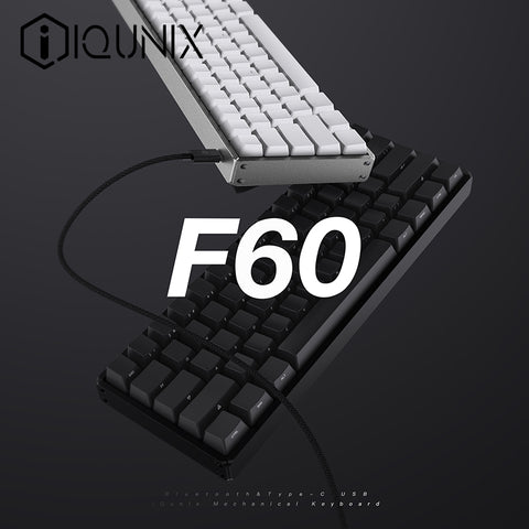 iQunix F60W wired mechanical keyboard 60% metal shell full key no punch PBT key cap cherry axis - Nest of Design