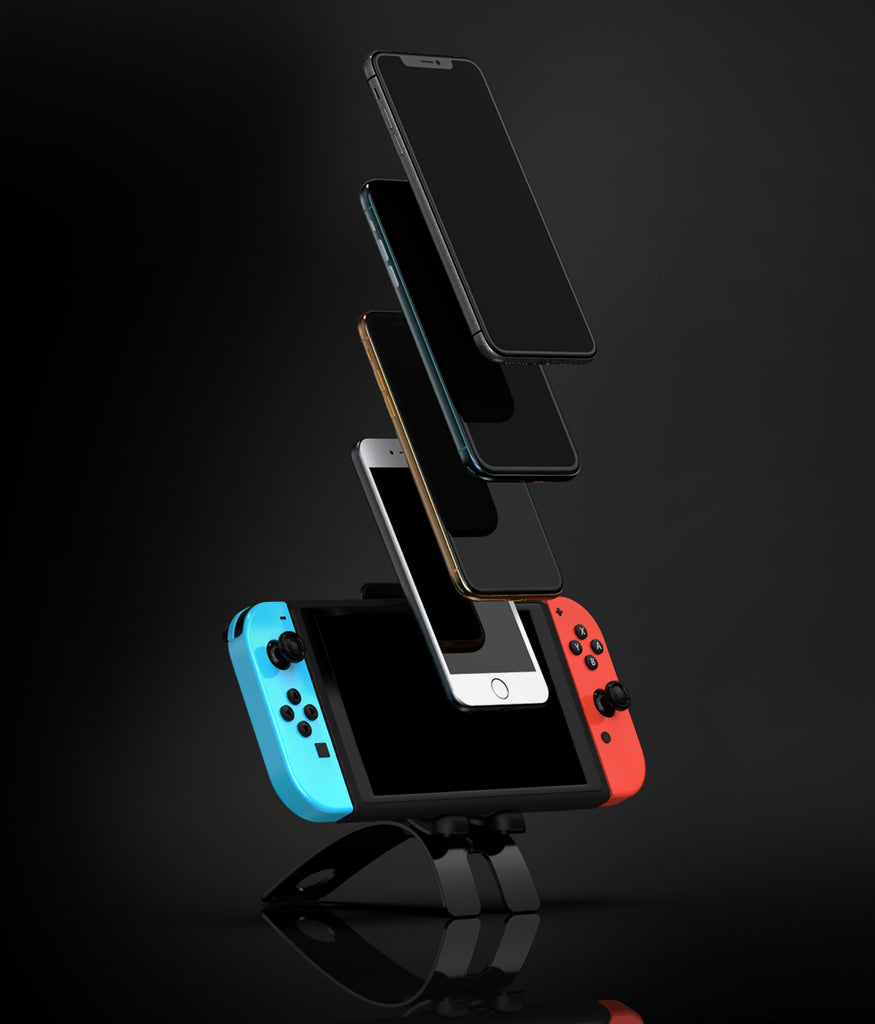 iQunix iPhone mobile phone bracket multi-angle adjustment lazy desktop aluminum alloy multifunctional bedside live cast bracket - Nest of Design