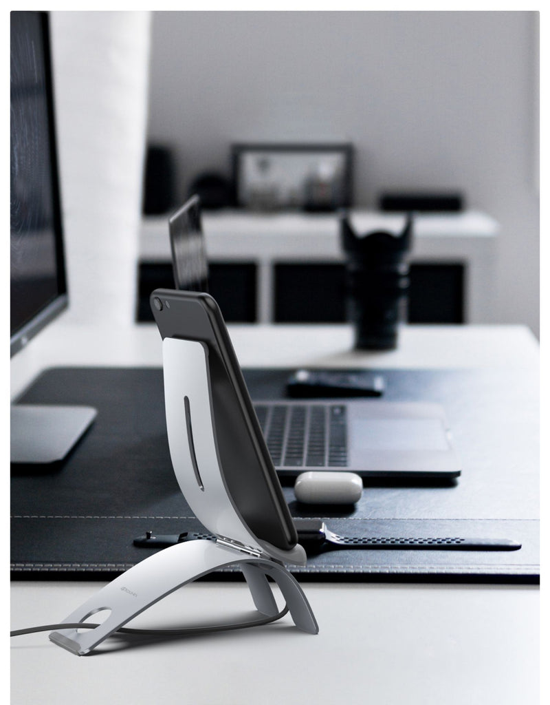 iQunix iPhone mobile phone bracket multi-angle adjustment lazy desktop aluminum alloy multifunctional bedside live cast bracket - Nest of Design