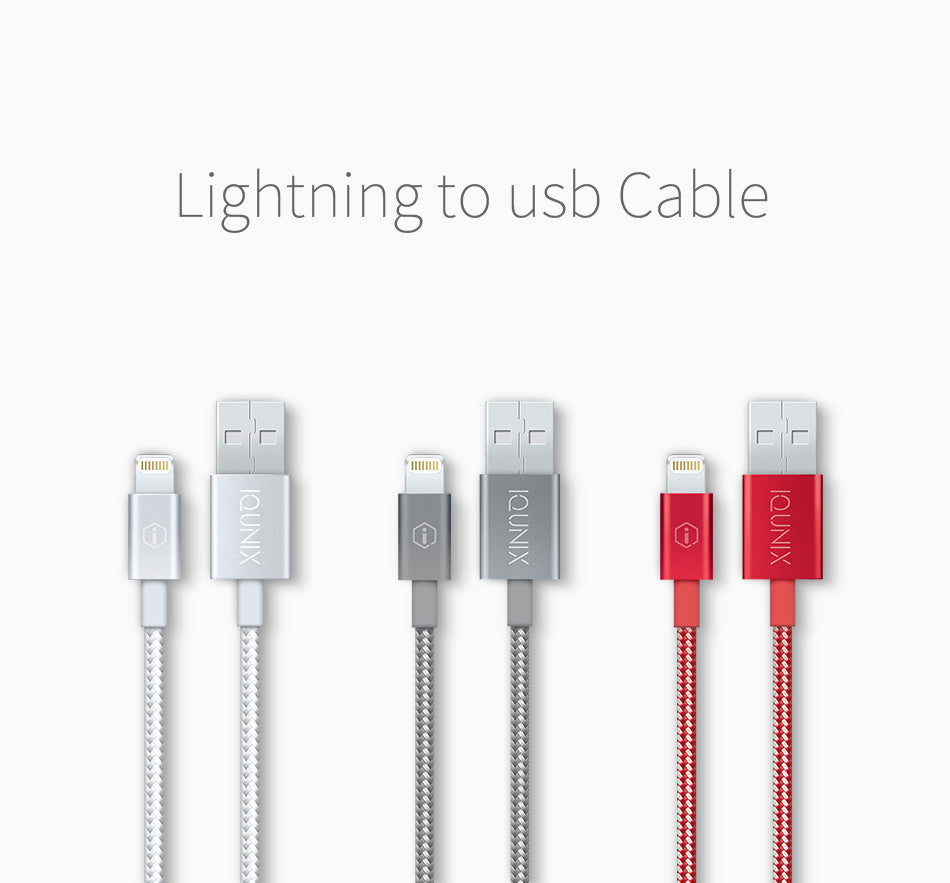 iQunix Apple MFI Certified Lightning to USB Cable (1 m) - Nest of Design