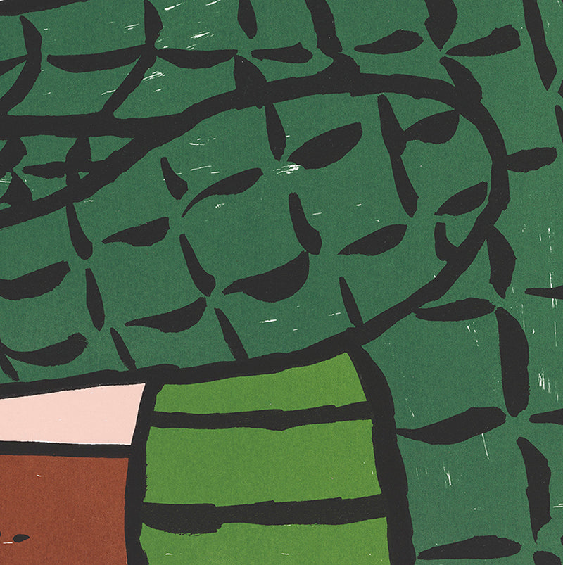 Yamaguchi Makoto Limited Prints "A Crocodile Reading A Book" Silkscreen Prints PRESSMATTE - Nest of Design